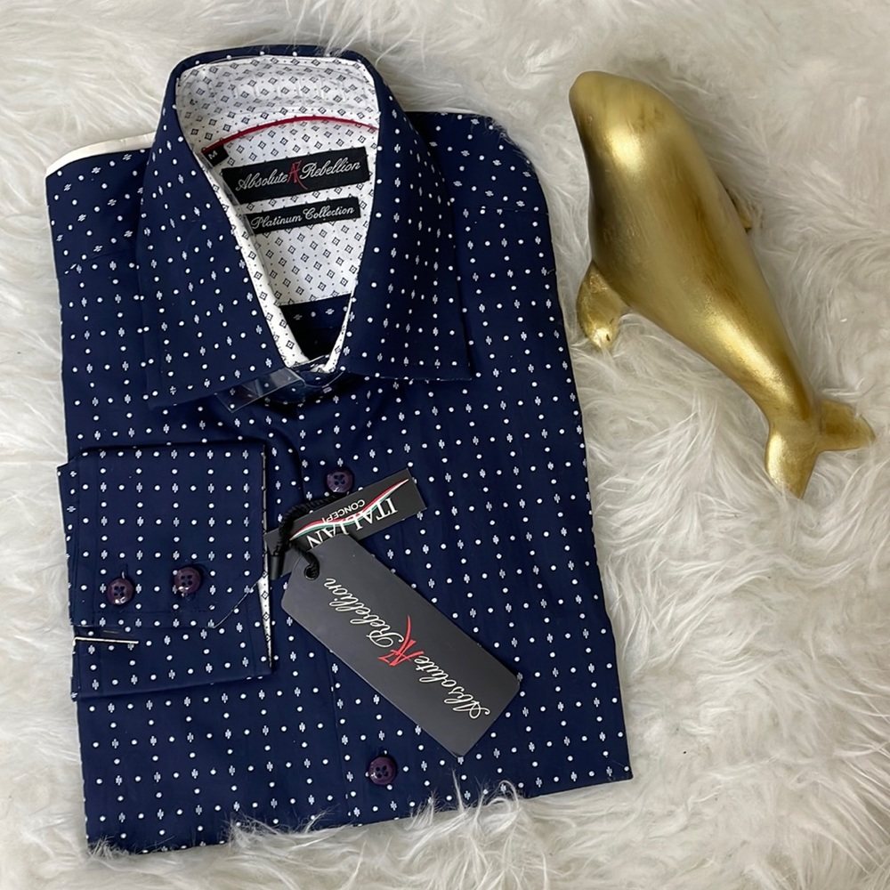 Absolute Rebellion Men's Long Sleeve Dress Shirt